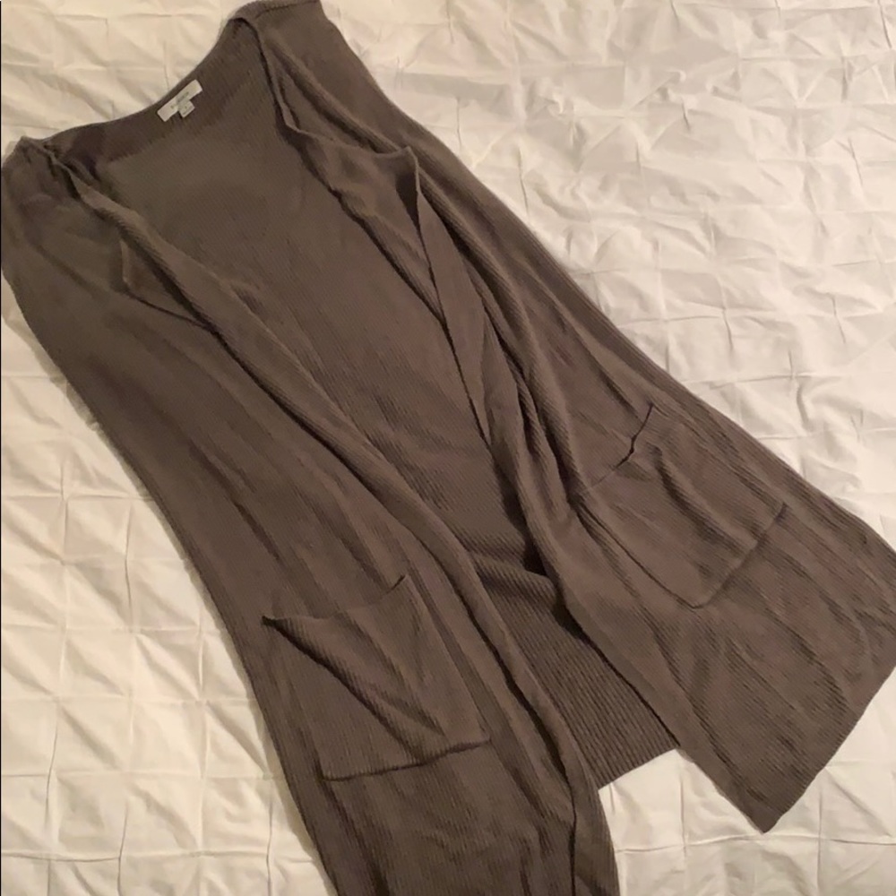 Long Open Cardigan Vest